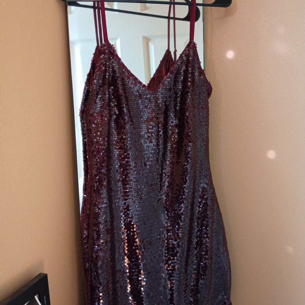 Sequin Spaghetti Strap Dress